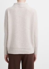 Plush Cashmere Funnel-Neck Sweater - Marble