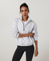 Restore Oversized Half Zip - Pale Grey Heather