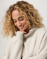 Vuori Restore Oversized Mock Neck - Bone Heather