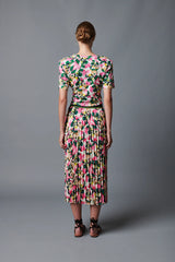 Warhol Floral Pleated Skirt - Oak Hall