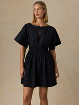 Coastal Poplin Elia Mini Smocked Dress