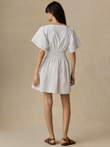 Coastal Poplin Elia Mini Smocked Dress