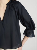 Frame Denim The Poet Blouse - Navy