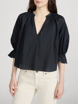 Frame Denim The Poet Blouse - Navy