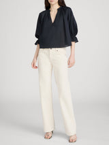 Frame Denim The Poet Blouse - Navy