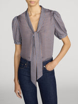Frame Denim The Sonnet Blouse - CHESTNUT MULTI PLAID