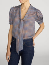Frame Denim The Sonnet Blouse - CHESTNUT MULTI PLAID
