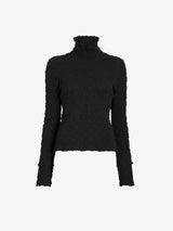 Harriet Top in Jersey Jacquard - Black
