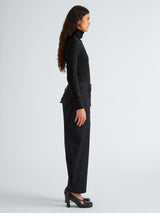 Harriet Top in Jersey Jacquard - Black