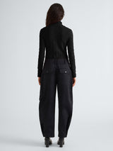 Harriet Top in Jersey Jacquard - Black