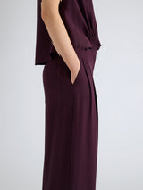 Proenza Schouler Aria Pant in Wool Twill - Malbec