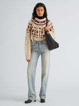 Lizzy Sweater in Fairisle - Oat Multi