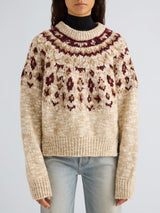 Lizzy Sweater in Fairisle - Oat Multi