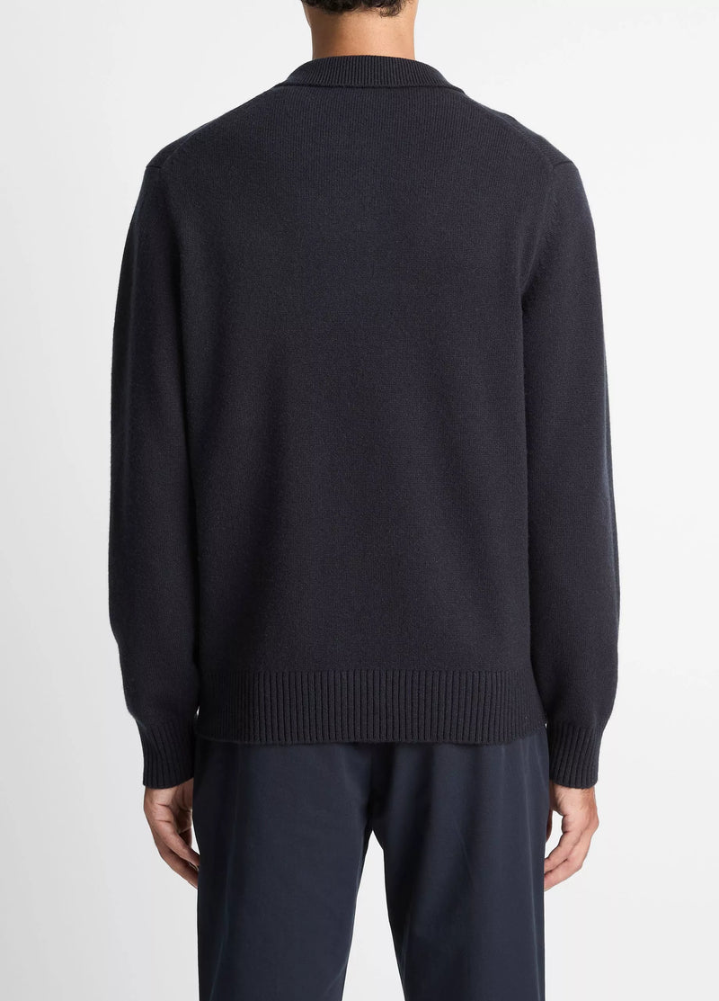 Long Sleeve Zip Front Polo - Oak Hall