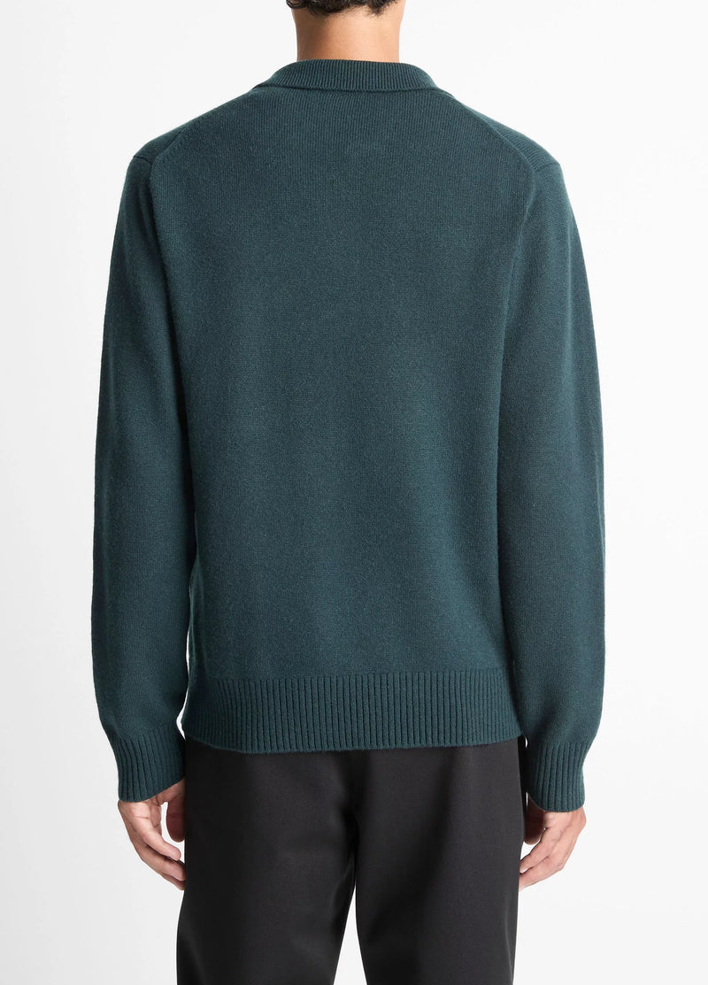 Long Sleeve Zip Front Polo - Oak Hall