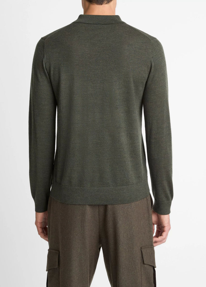 Long Sleeve Merino Polo