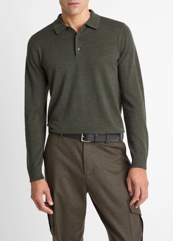 Long Sleeve Merino Polo
