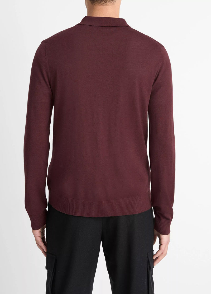 Long Sleeve Merino Polo
