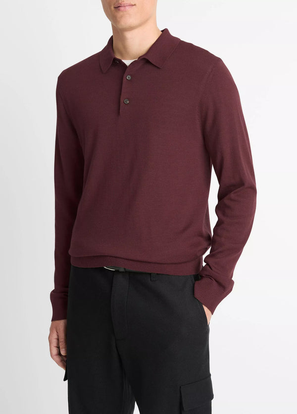 Long Sleeve Merino Polo