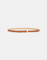 Lafayette 148 New York Italian Vachetta Leather Skinny Belt - Copper
