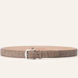 Buffed American Alligator Belt - Cashmere