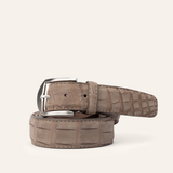 Buffed American Alligator Belt - Cashmere