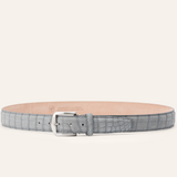 Buffed American Alligator Belt - Grey