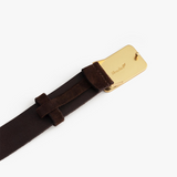 Brackish Bow Tie Trippin Tipsey Belt - Chocolate Suede/Patterned Natural