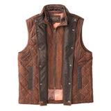 Madison Creek Beaver Creek Waxed Goat Suede Vest - Bourbon