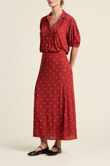 Demi Skirt - Berry Dot