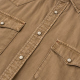 Madison Creek Bisley Signature Blend Western Shirt - Tan (detail)