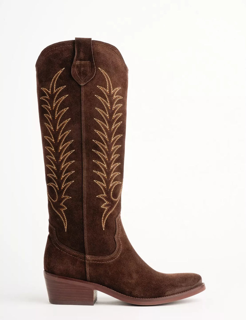 Blanca Suede Embroidered Boot - Oak Hall