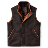 Madison Creek Bozeman Merino Lambskin Shearling Vest - Chocolate