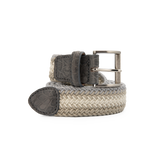 Multi-Color Braid Belt - Dove Grey