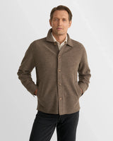 Boiled Wool Shirt Jacket - Brown