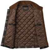 Madison Creek Cashiers Vest With Rabbit Fur Collar - Dark Grey Plaid