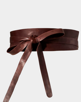 ADA Wrap Leather Belt - Chocolate