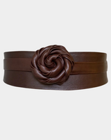 ADA Wrap Leather Belt - Chocolate