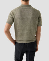 Cotton Linen Fine Knit Polo Shirt