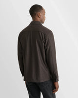 Wool Cashmere Two-Pocket Jacket - Dark Brown