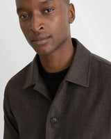 Wool Cashmere Two-Pocket Jacket - Dark Brown
