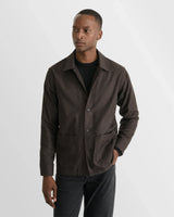 Wool Cashmere Two-Pocket Jacket - Dark Brown