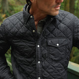 Criquet Quilted Shacket - Black