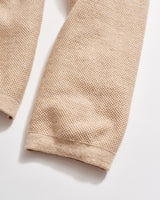 Piqué Louis Henley Sweater - Sand Heather