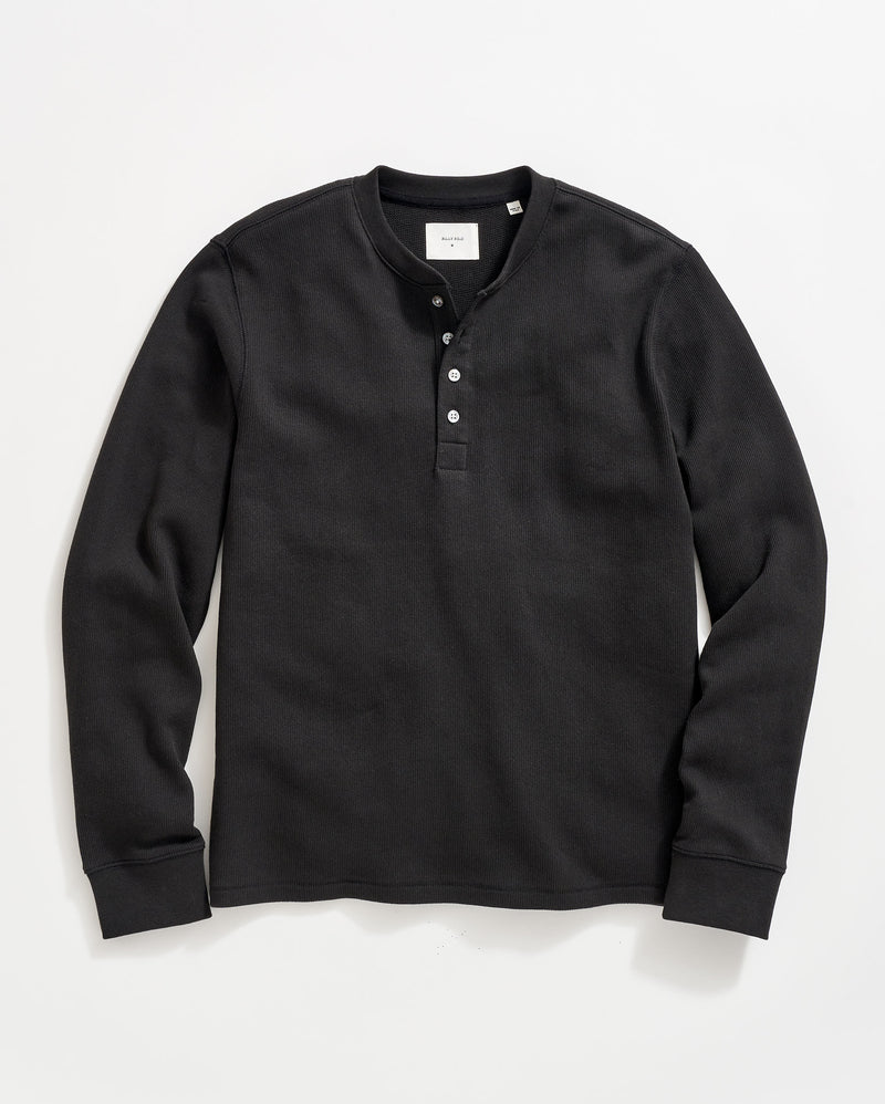 Long-Sleeve French Terry Henley