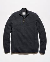 Billy Reid Honeycomb Half Zip - Asphalt Heather