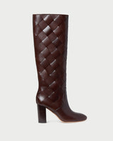 Loeffler Randall Goldy Woven Tall Boot - Espresso