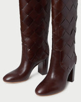 Loeffler Randall Goldy Woven Tall Boot - Espresso
