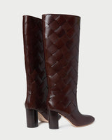 Loeffler Randall Goldy Woven Tall Boot - Espresso