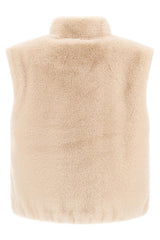 Faux Beaver Fur Vest - Champagne